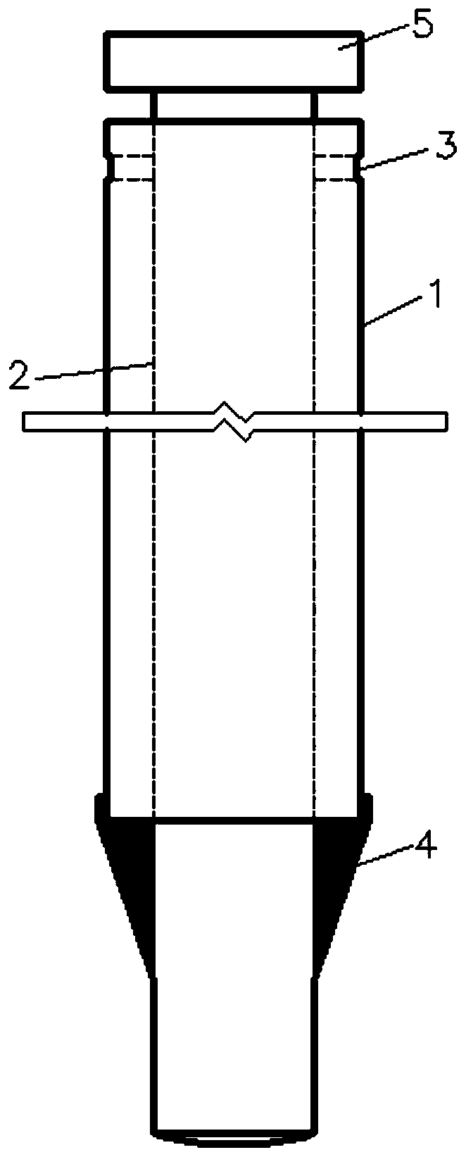 Deep tamping tube and construction method thereof