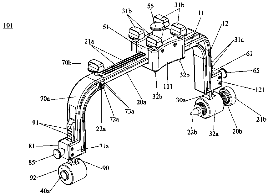 Positioner for intracranial operation