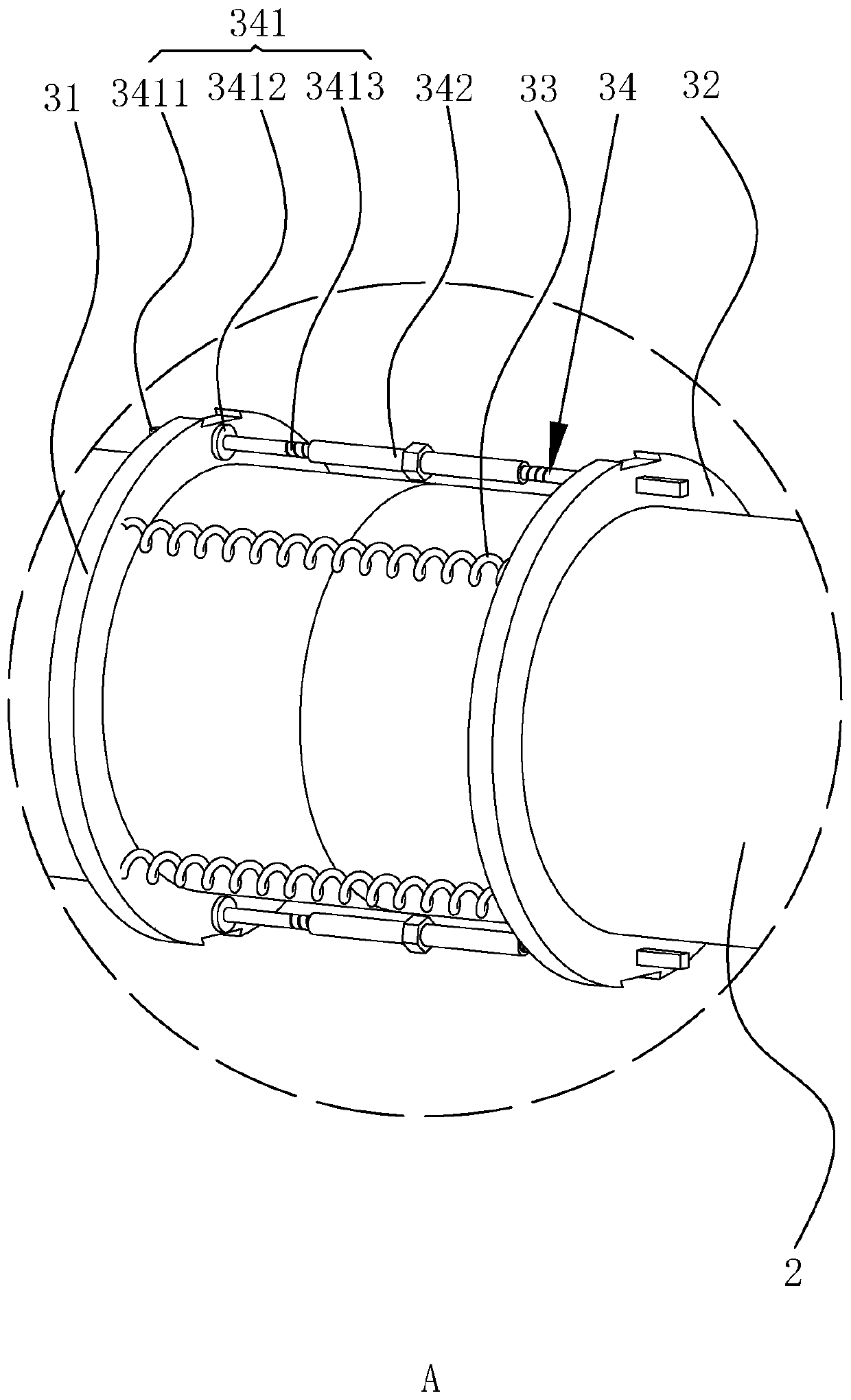 Heat supply pipeline connecting structure and construction method thereof