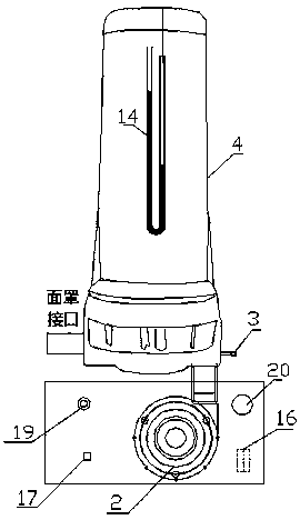 Water column pressure-measuring mask-type continuous positive pressure PM2.5 filter for personal use