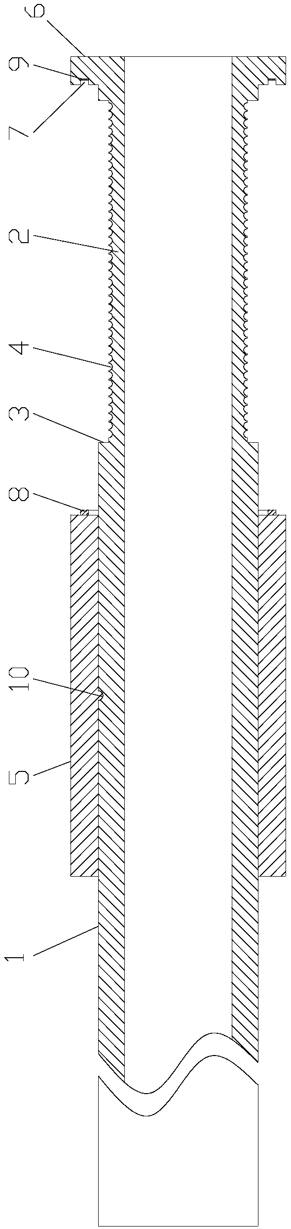 Pouch tail end tension fixing device for pouch suture