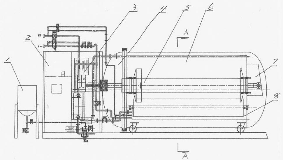 Reciprocating type yarn jig dyeing machine