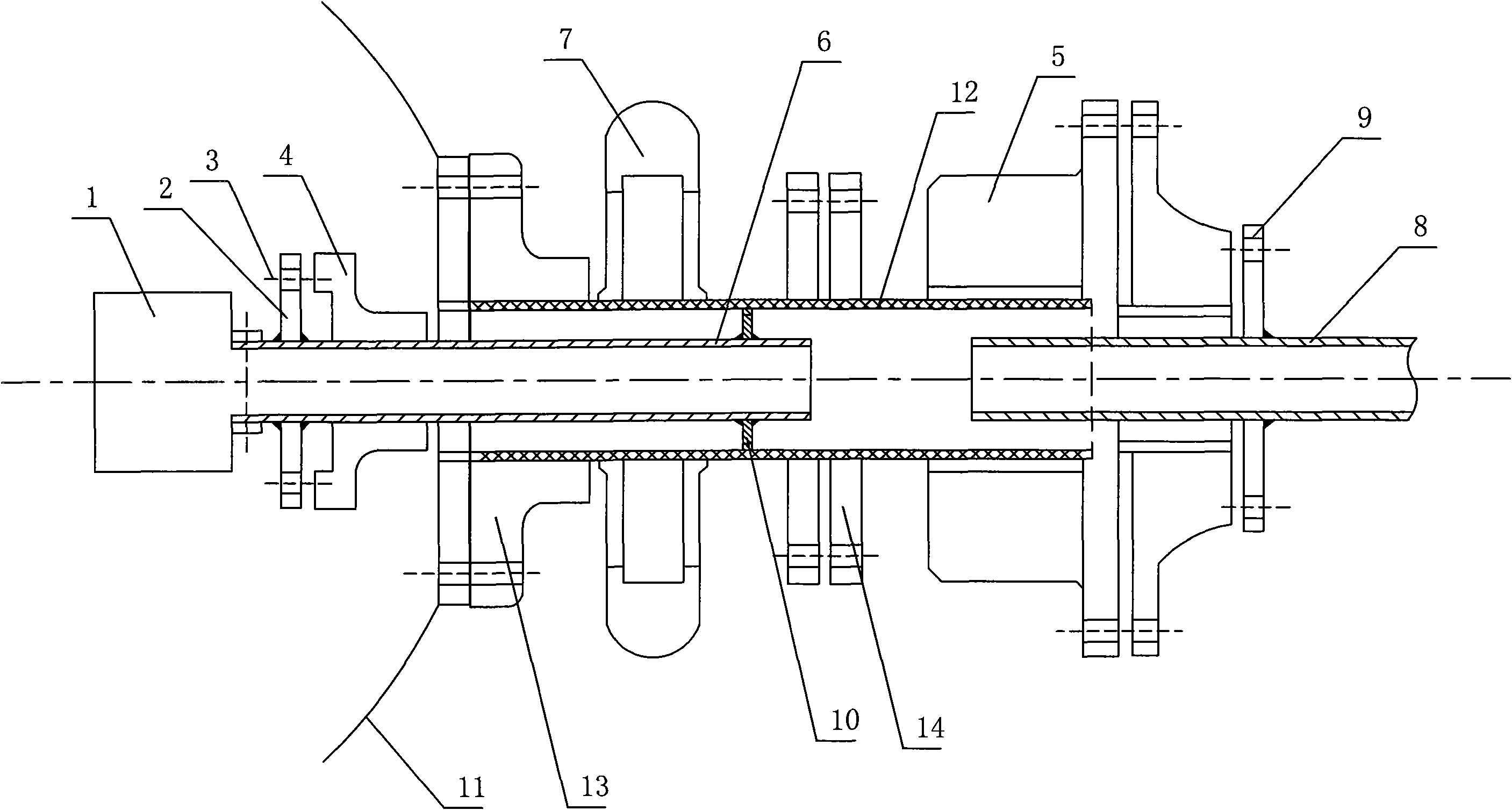 Static seal device of bipyramid rotary dryer