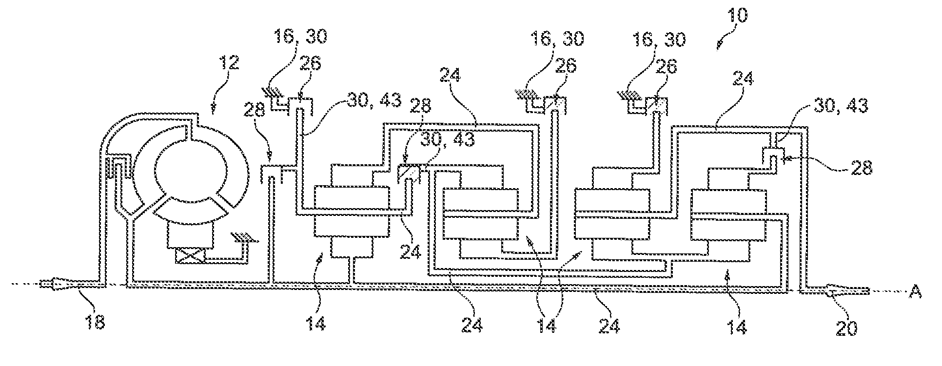 Switching device for a motor vehicle transmission and method for actuating a motor vehicle transmission