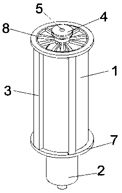 Spiral wading lifting machine for protecting rotating shaft