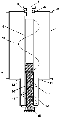 Spiral wading lifting machine for protecting rotating shaft