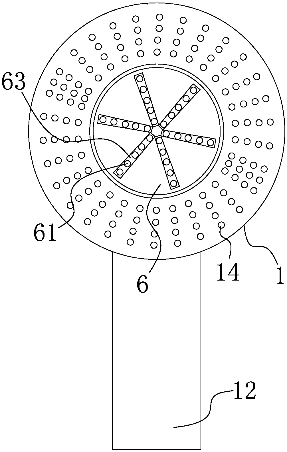 Self-light-emitting massage shower head