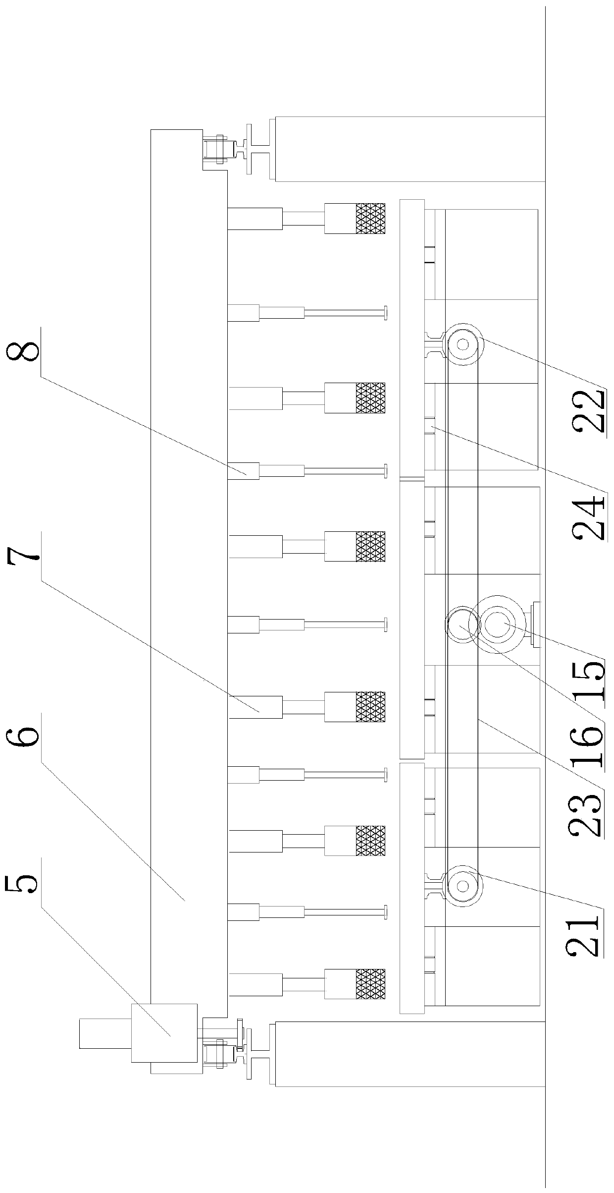 An automatic assembly and welding device for thin-walled T-profiles