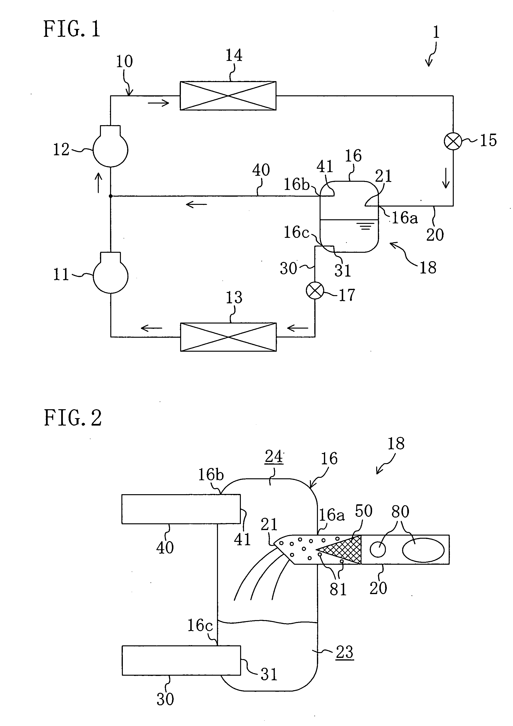 Gas-Liquid Separator and Refrigeration System With Gas-Liquid Seperator