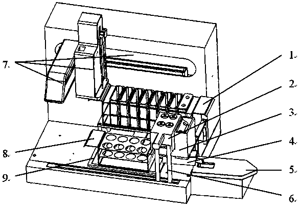 Nuclear test specimen automatic separation device