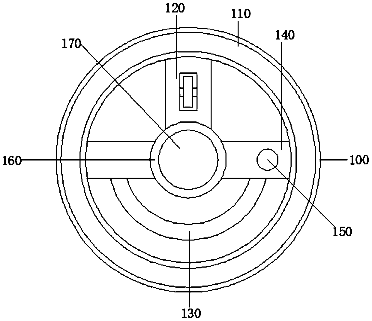 Vehicle control device mounted on steering wheel