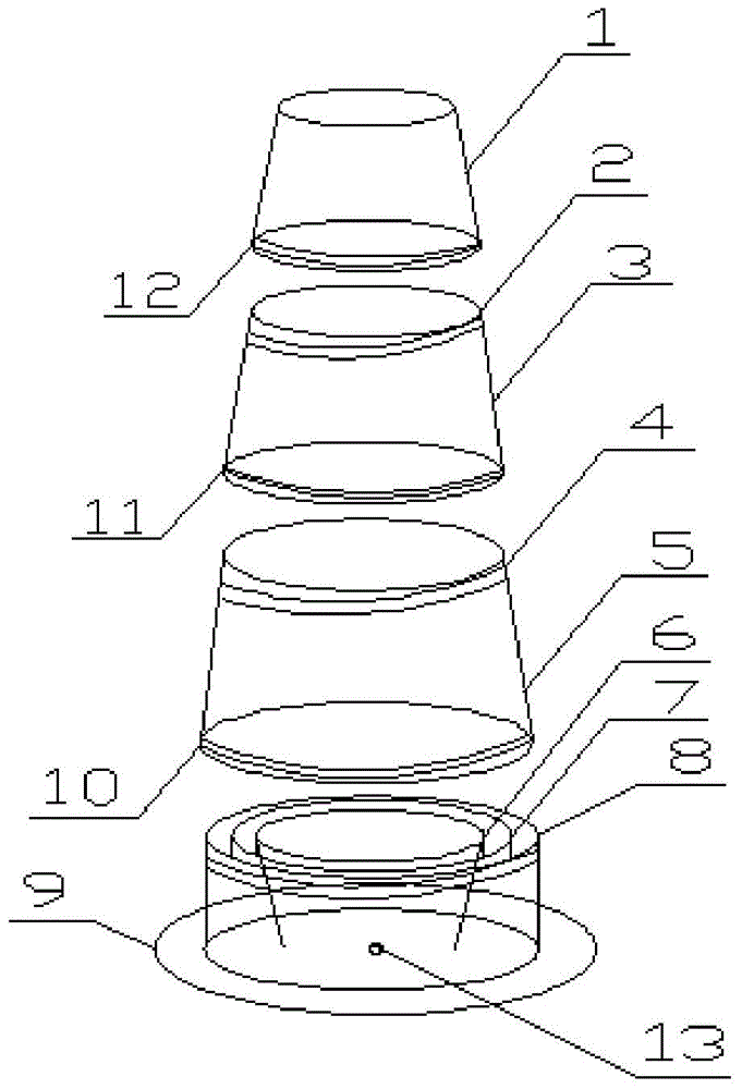 Varied combined in-situ pot expanding planting container