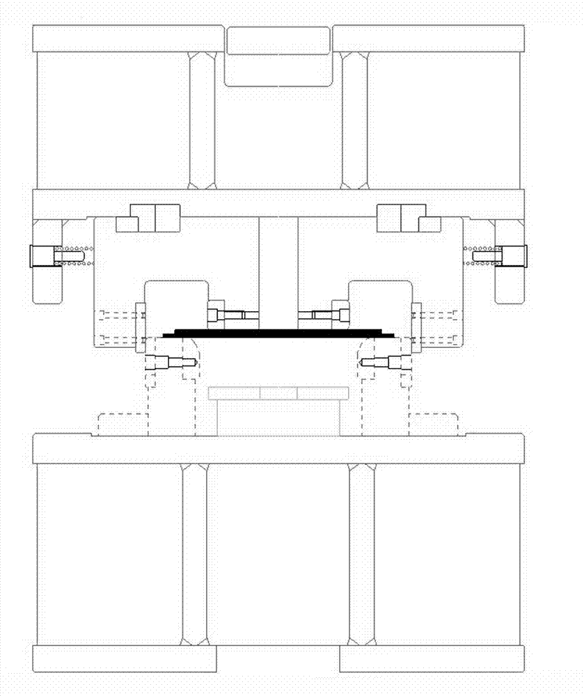 Stepless width adjusting mold of heavy-duty vehicle U-shaped crossbeam