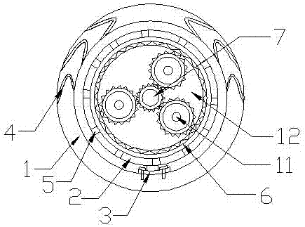 Efficient planet gear speed reducer with cooling function