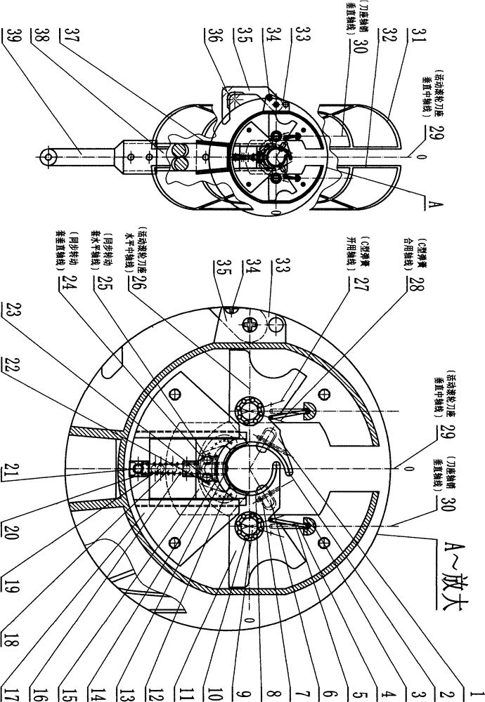 C-shaped spring. stress automatic synchronous opening and closing tool holder. mulberry leaf mulberry trunk cutting and pulling cutting harvesting tool