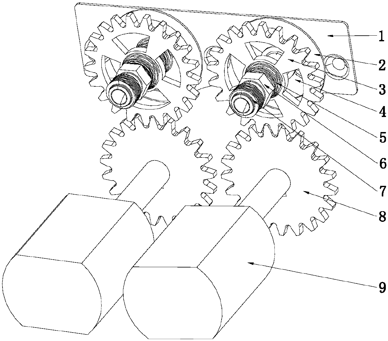 Air door adjusting device and gas stove