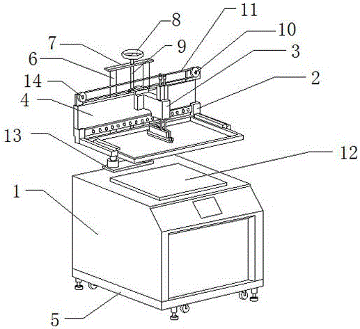 Automatic silk-screen printing device