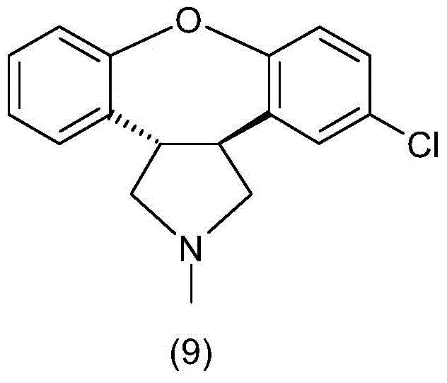 Preparation method of asenapine and intermediate used for preparing asenapine