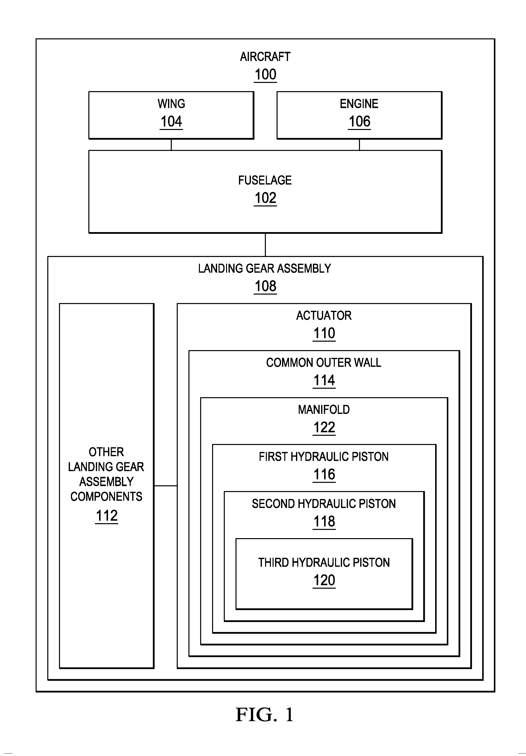 Hydraulic Strut Assembly for Semi-Levered Landing Gear