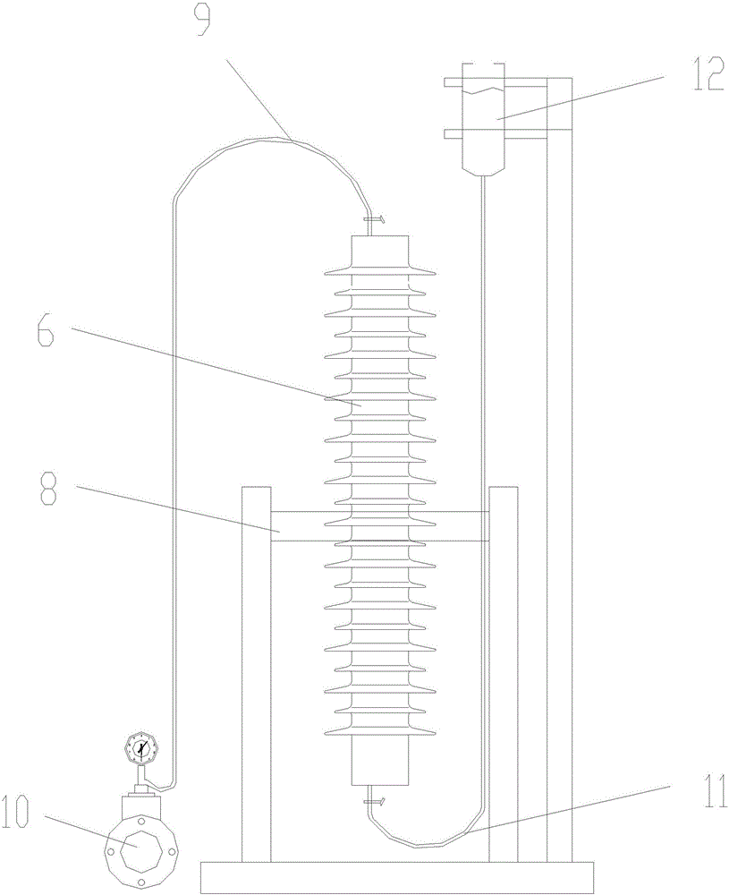 Composite jacketed metal oxide arrester with filling structure and processing method thereof