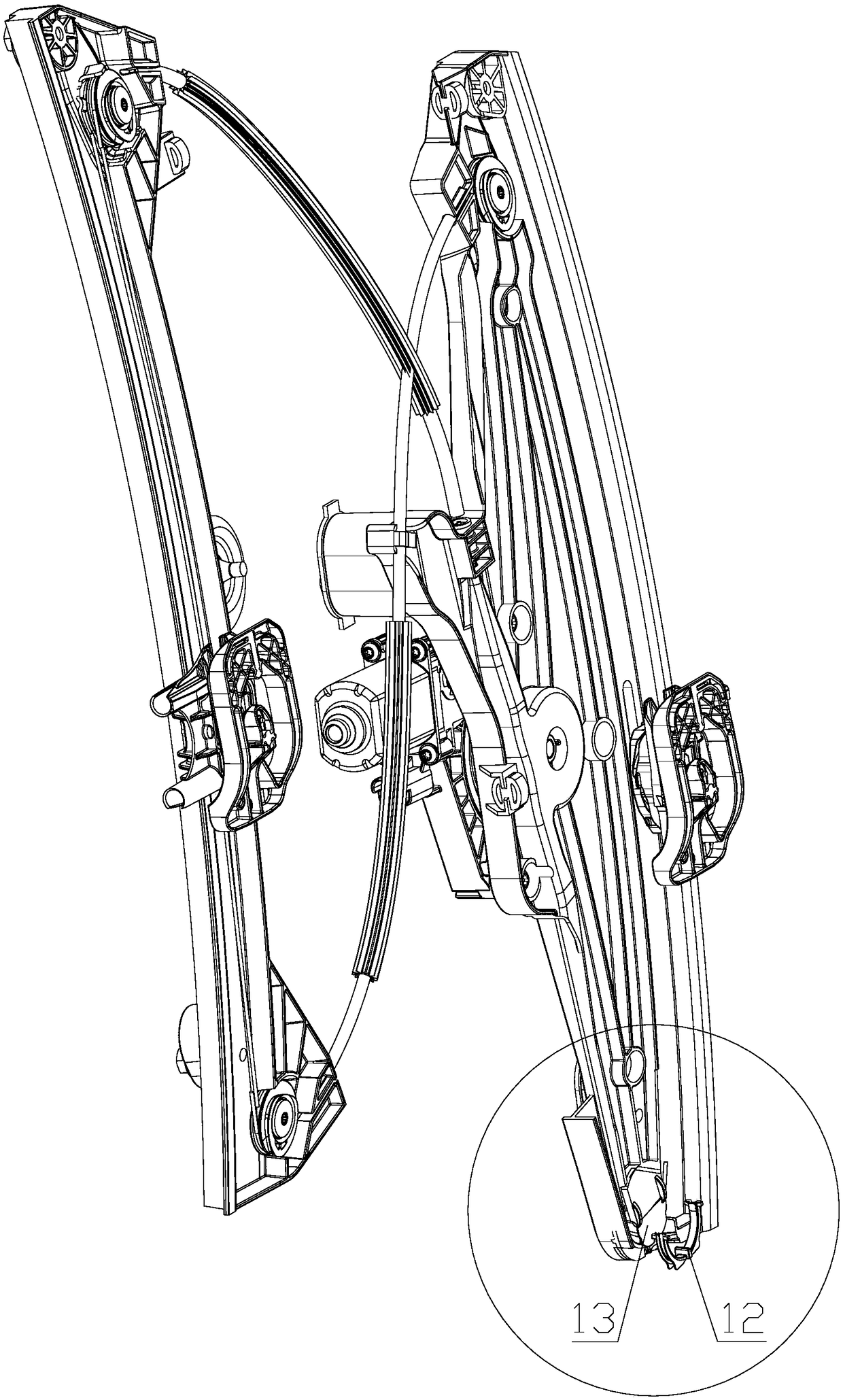 Pulley connecting structure used for guide rail elevator and guide rail elevator comprising pulley connecting structure