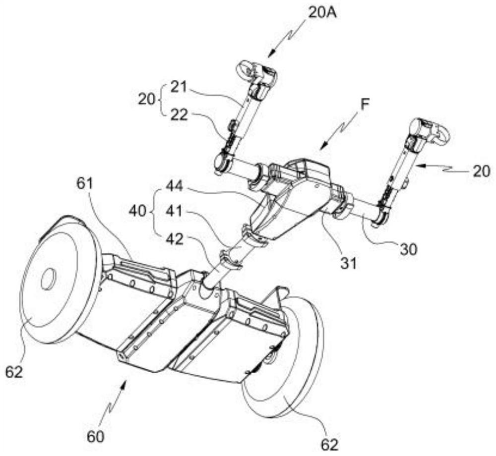 Riding device including driving unit for non-powered vehicle body