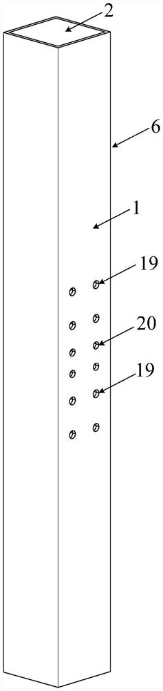 Self-resetting composite structure beam-column joint and construction method thereof