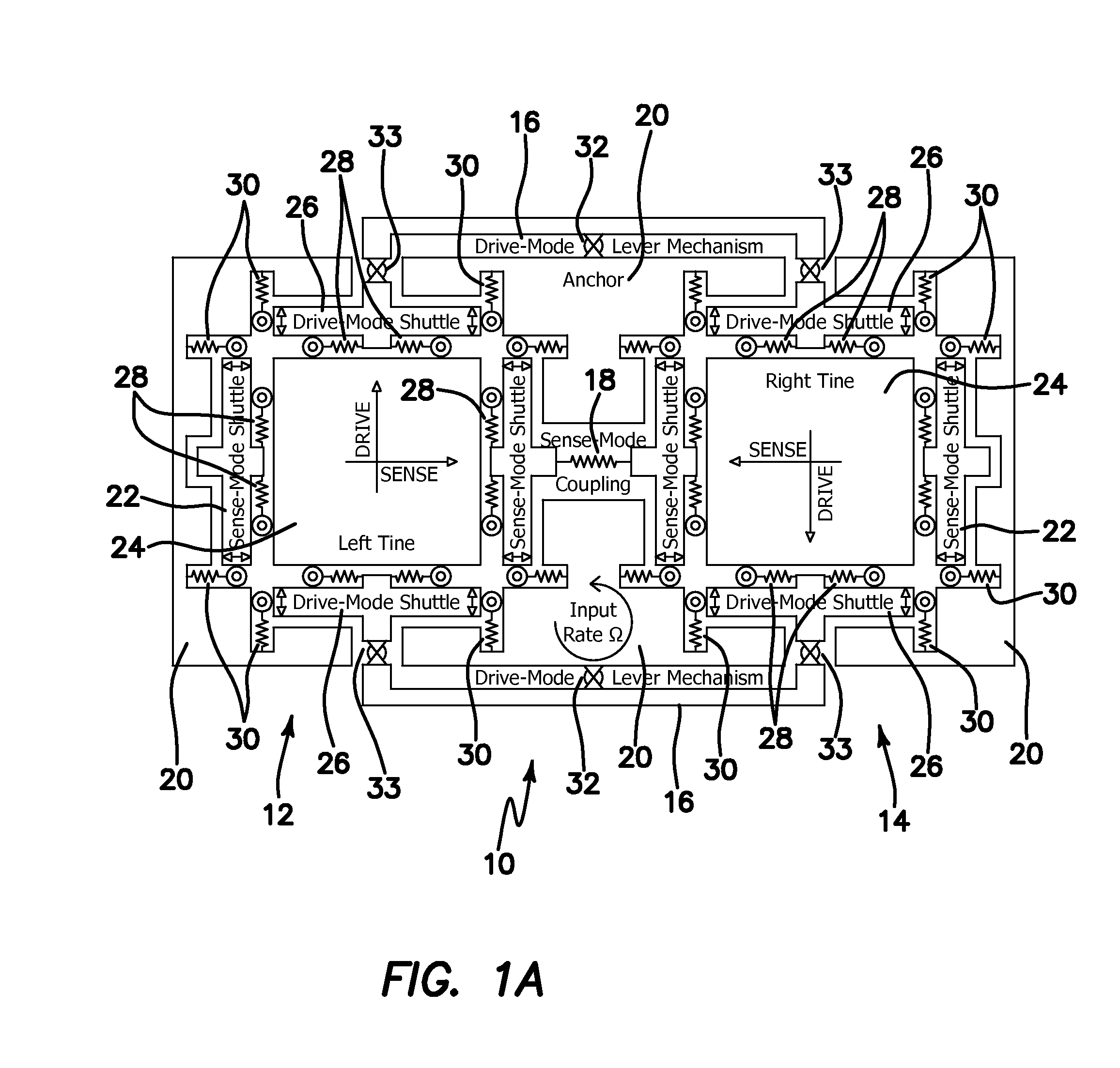 Micromachined tuning fork gyroscopes with ultra-high sensitivity and shock rejection