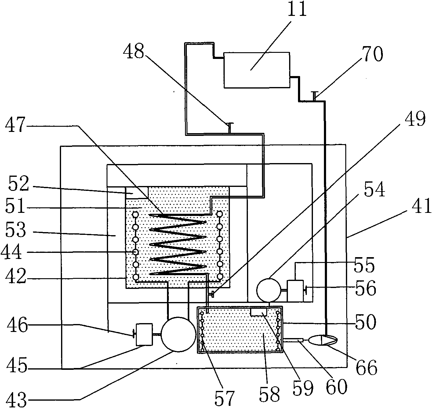 Solar photothermal conversion heating circulation system