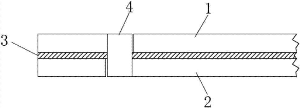 Positioning structure of mounting hole of laminated tempered glass and processing method thereof