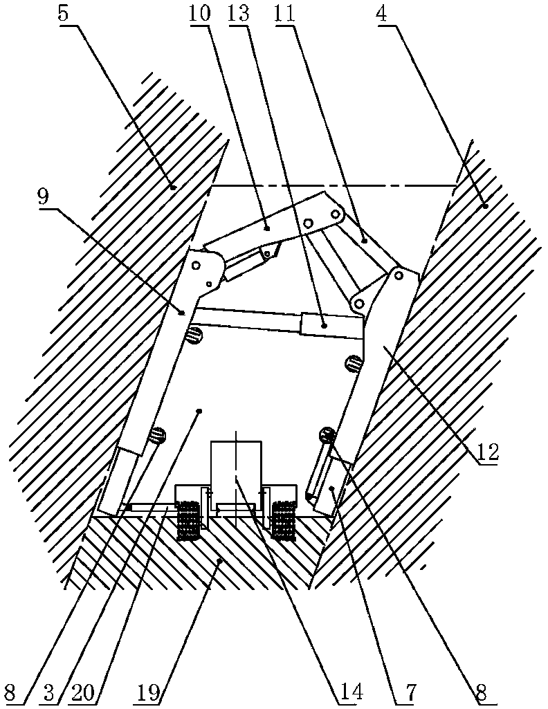 Steeply pitching seam mining method