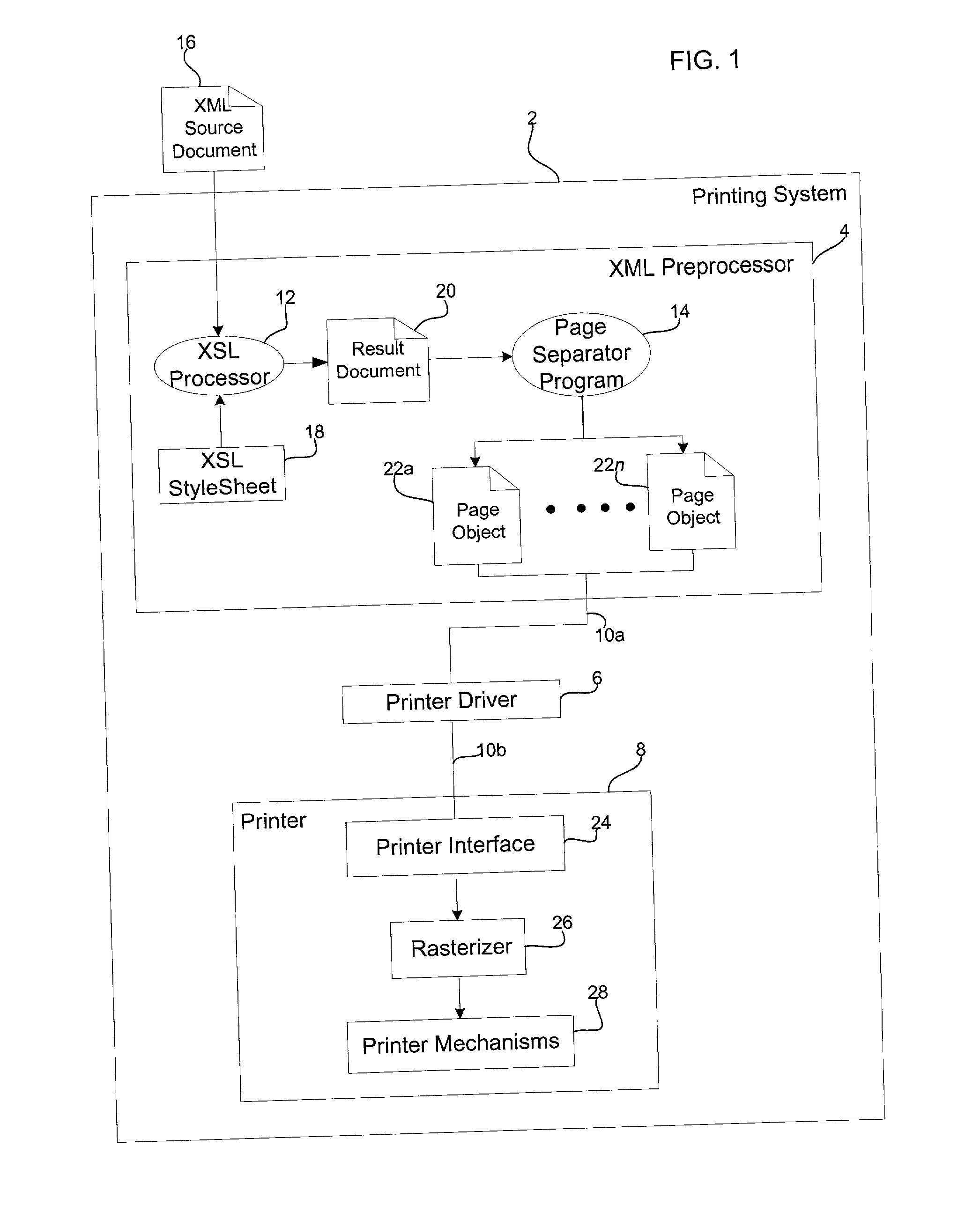 Method, system, and program for preprocessing a document to render on an output device