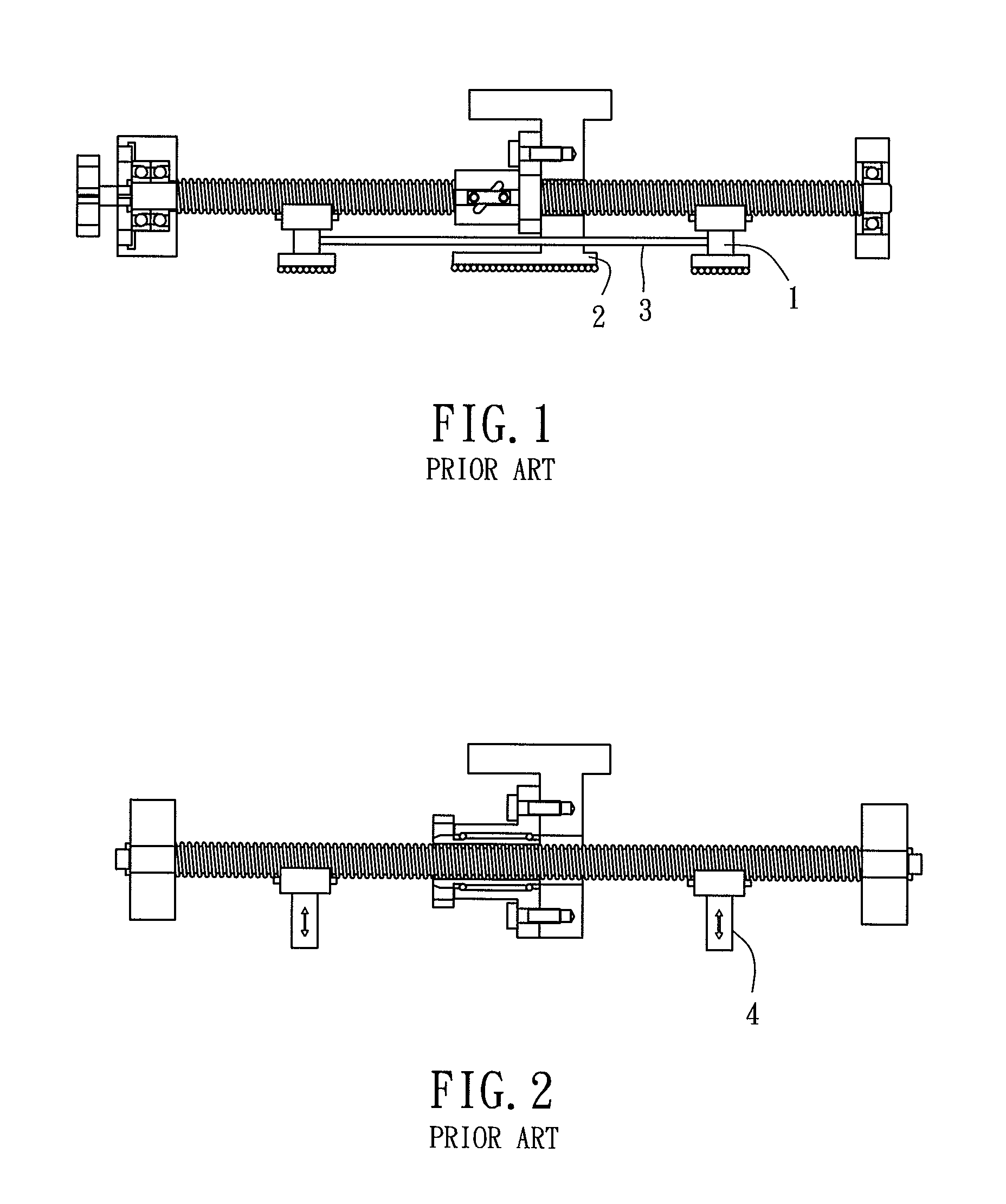 Screw and nut assembly with screw rod support means