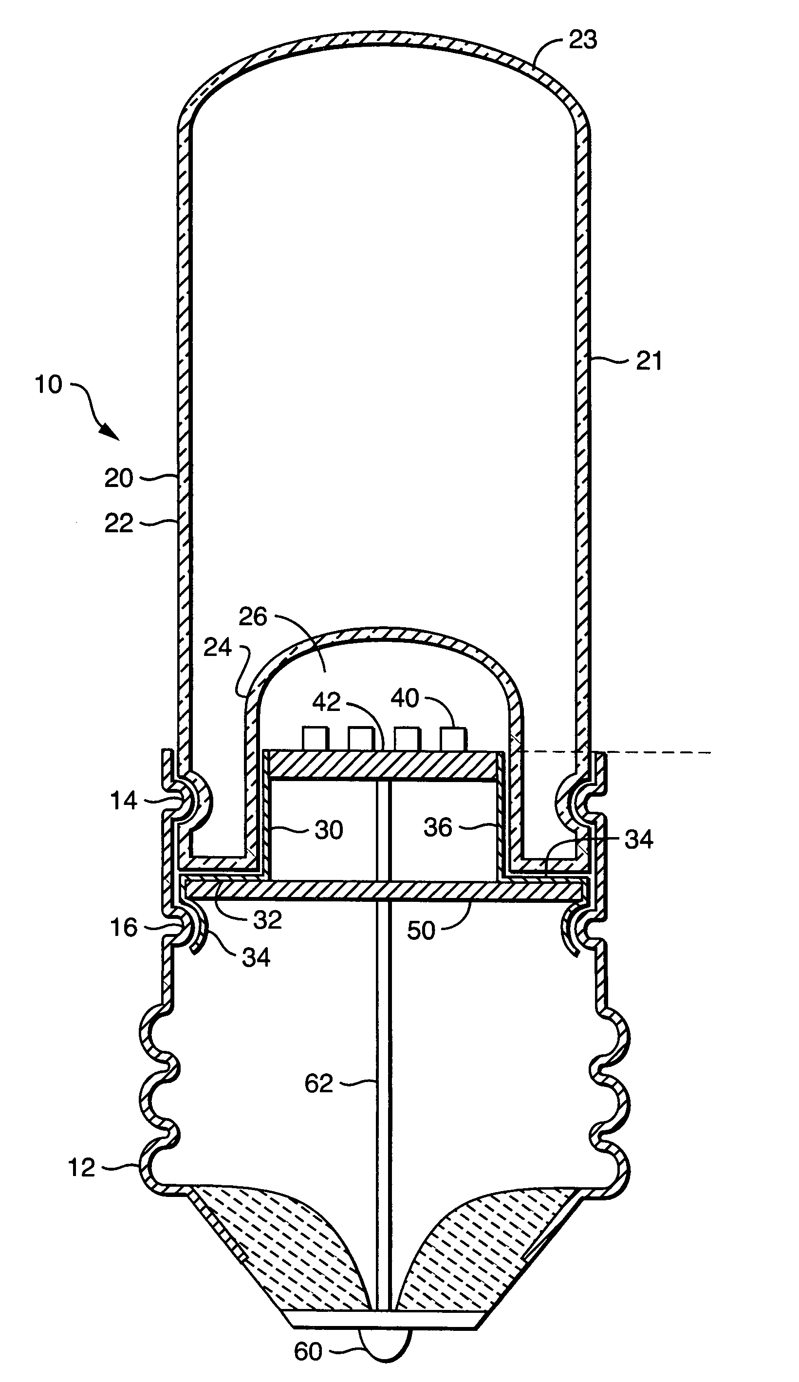 LED lamp with heat sink optic