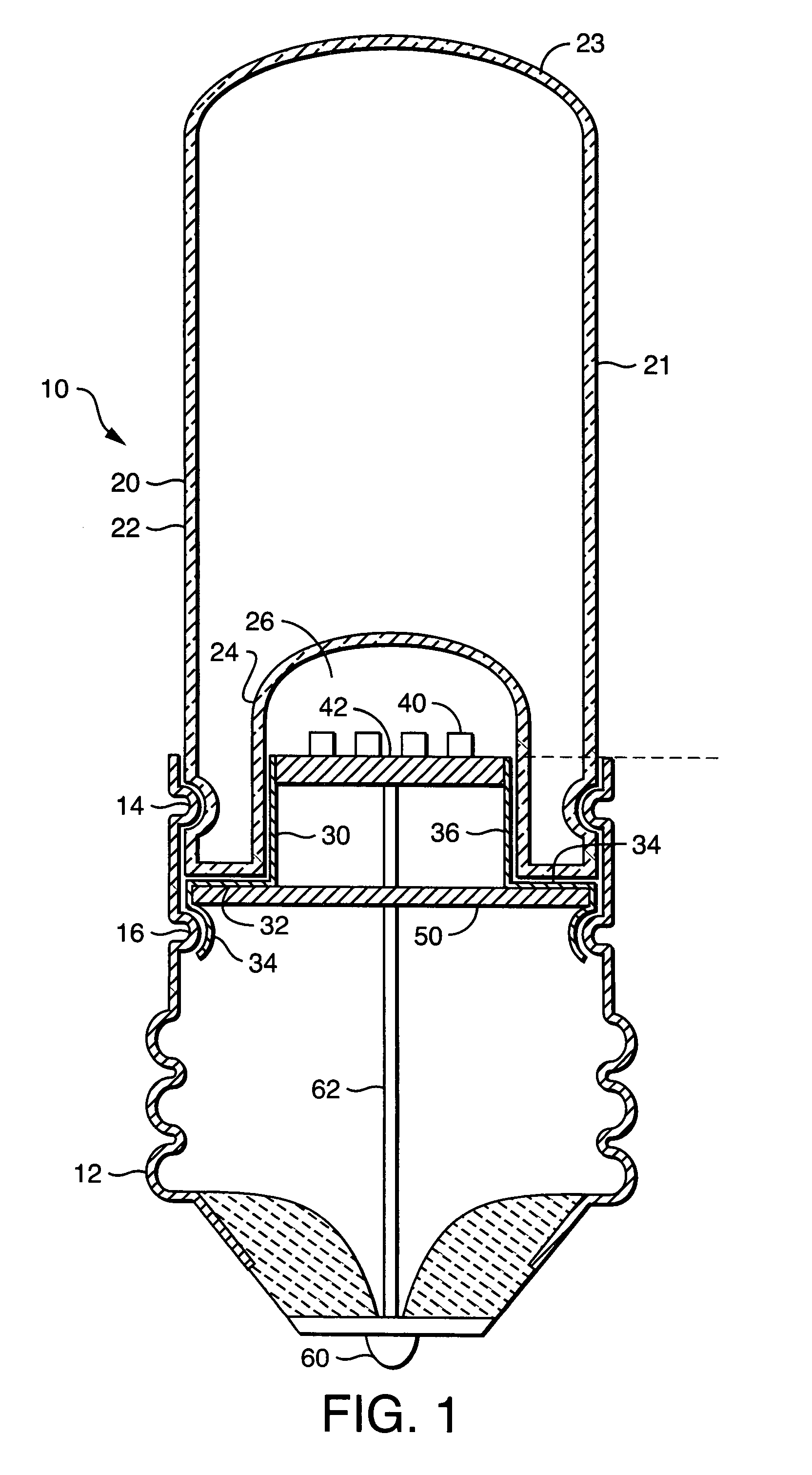 LED lamp with heat sink optic