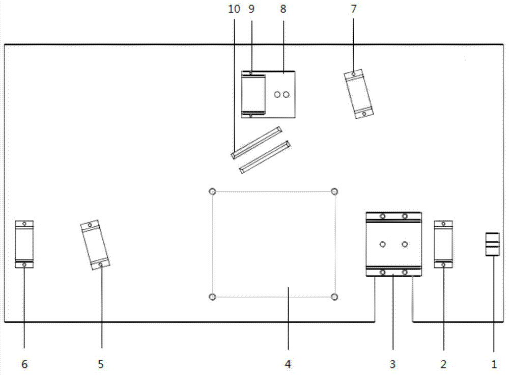 Integral positioning device for multi-device solid laser resonant cavity