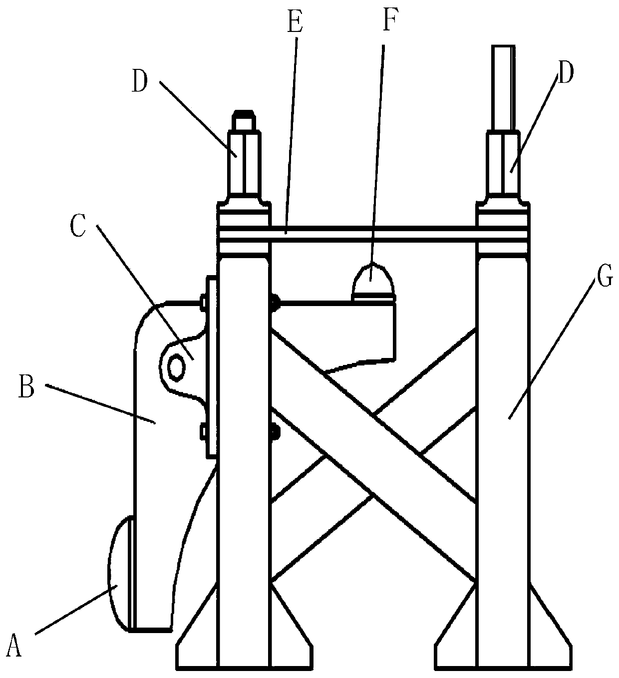 Assembly structure suitable for horizontal-to-vertical conversion impact device of pneumatic impact table