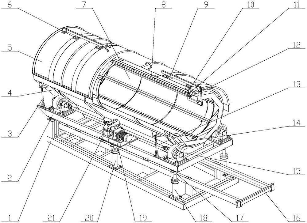 Adjustable inclination self-cleaning vibrating trommel screen