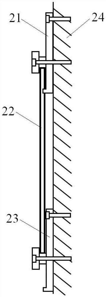 Enhanced external hanging piece for laying medium and large wall tiles and application of enhanced external hanging piece