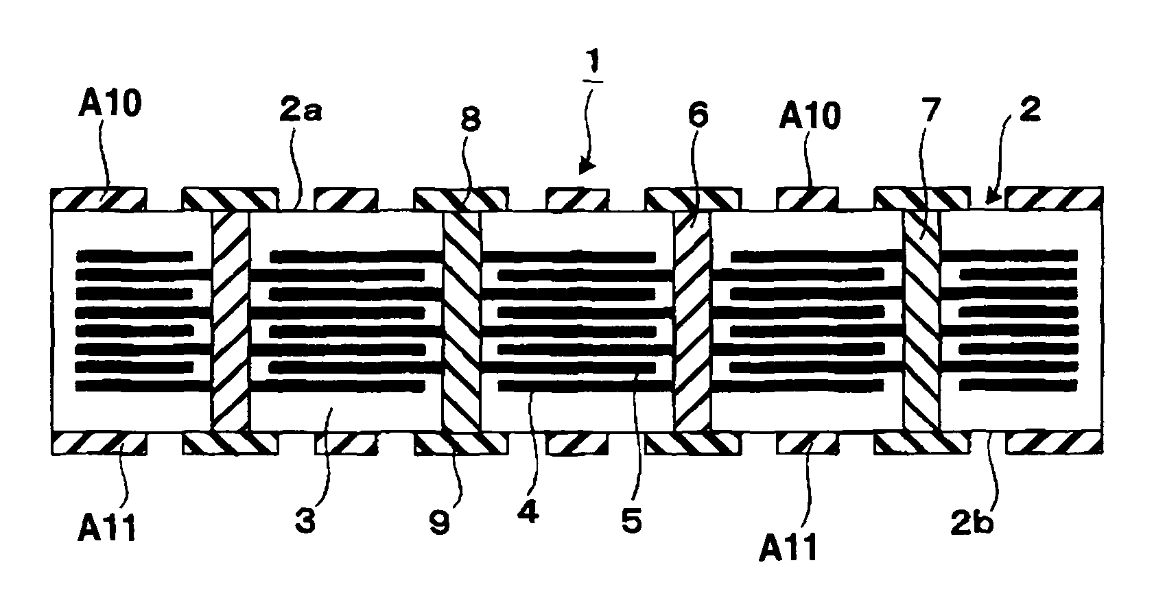 Capacitor for incorporation in wiring board, wiring board, method of manufacturing wiring board, and ceramic chip for embedment