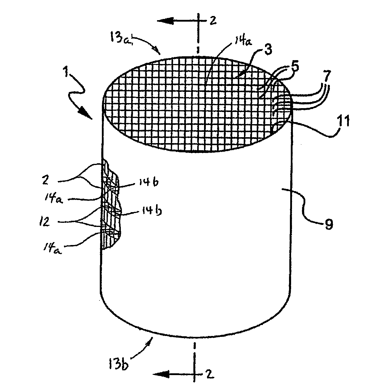 Fluid treatment device having multiple layer honeycomb structure and method of manufacture