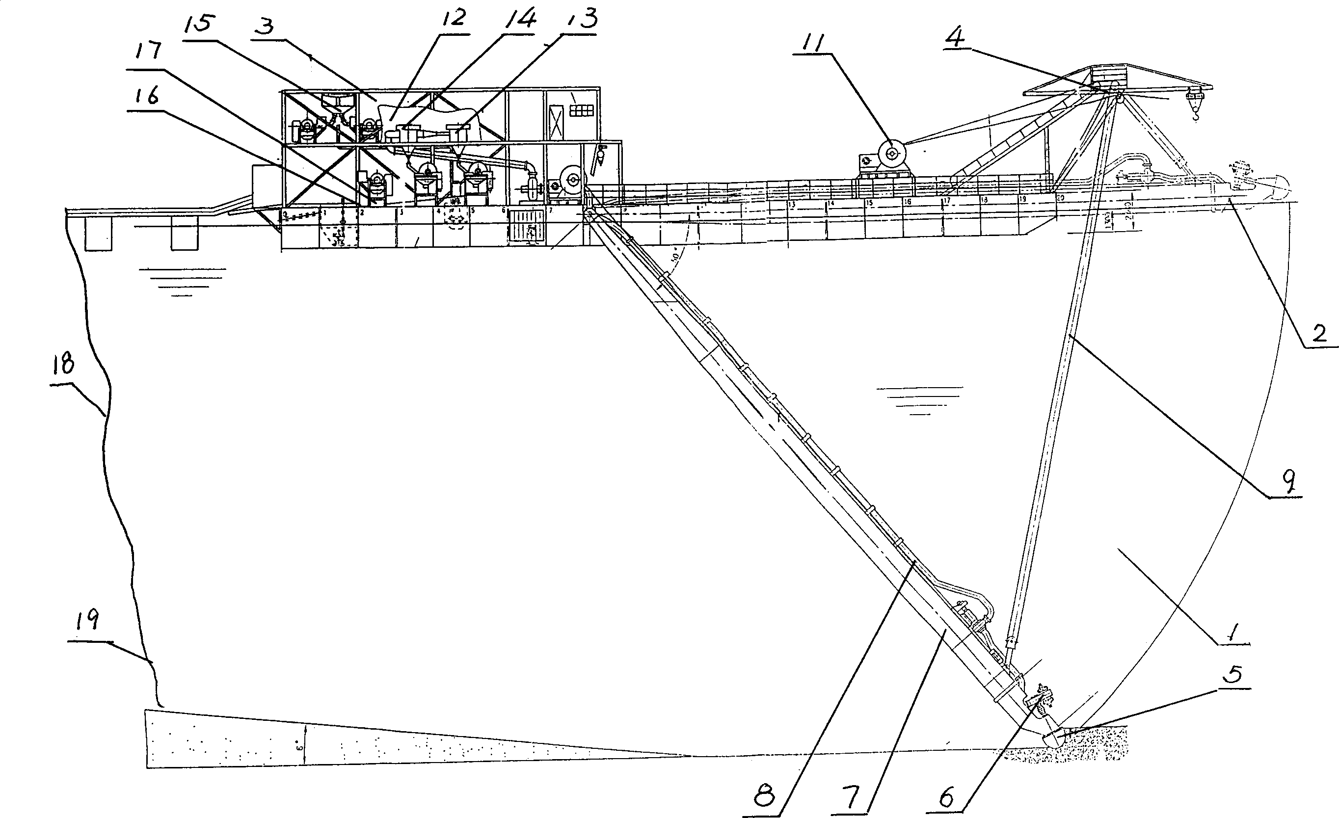 Method for recycling metal gangue in twisting and sucking mode and extraction boat for twisting and sucking metal gangue