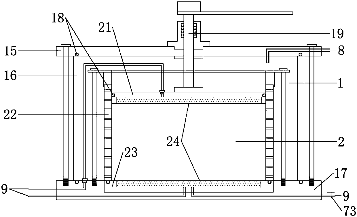 Unsaturated coarse-grained soil permeameter and test method thereof