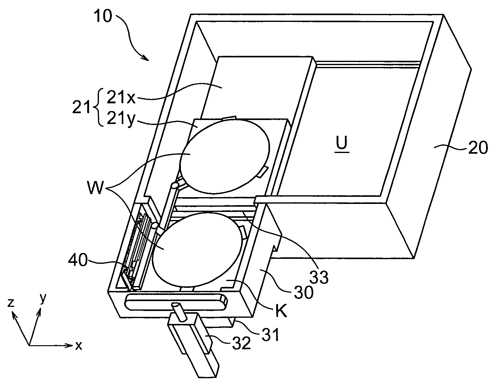 Vacuum conveying apparatus and charged particle beam equipment with the same