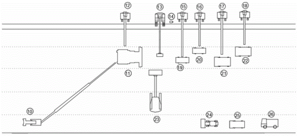 Rolling method of asphalt on curved surfaces of vehicle proving ground high-speed annular lanes