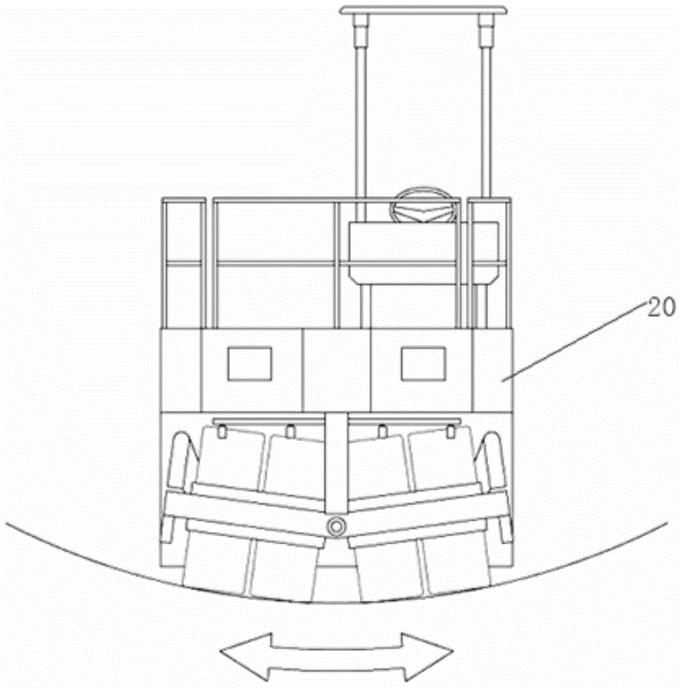 Rolling method of asphalt on curved surfaces of vehicle proving ground high-speed annular lanes