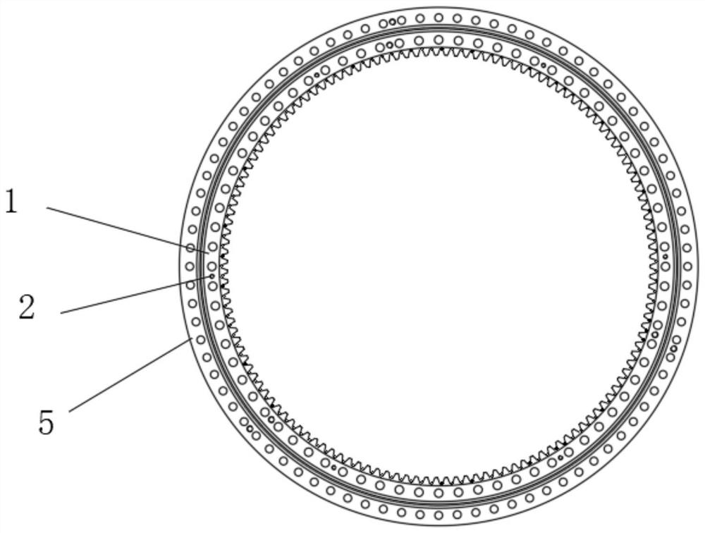 Slewing bearing with three-row column combined structure