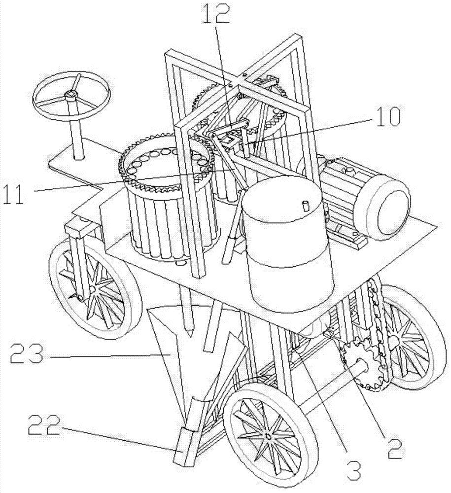 An efficient and compact double-row automatic piling device