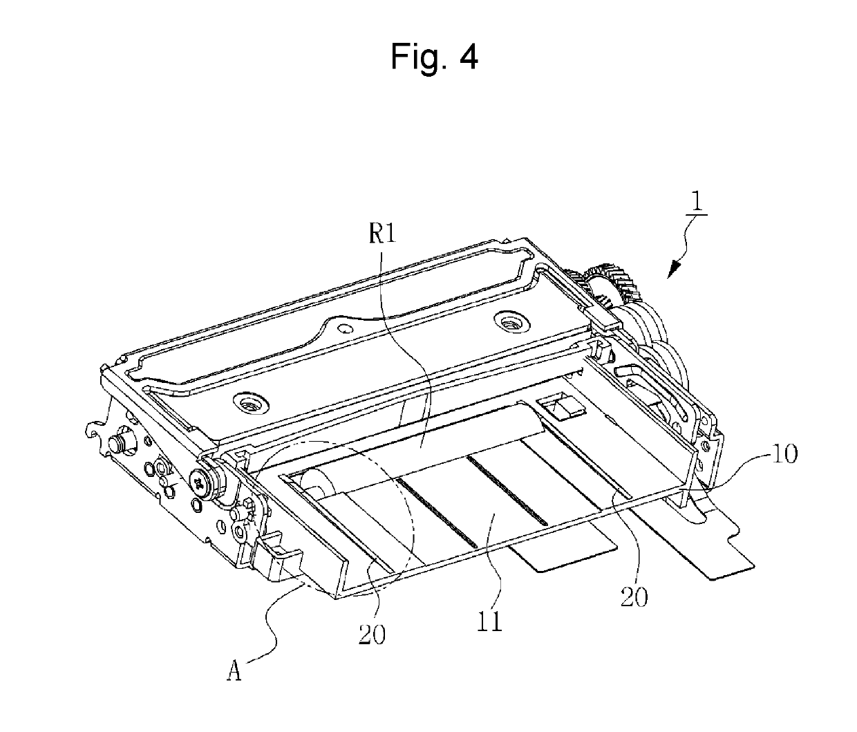 Paper feeding device for printer