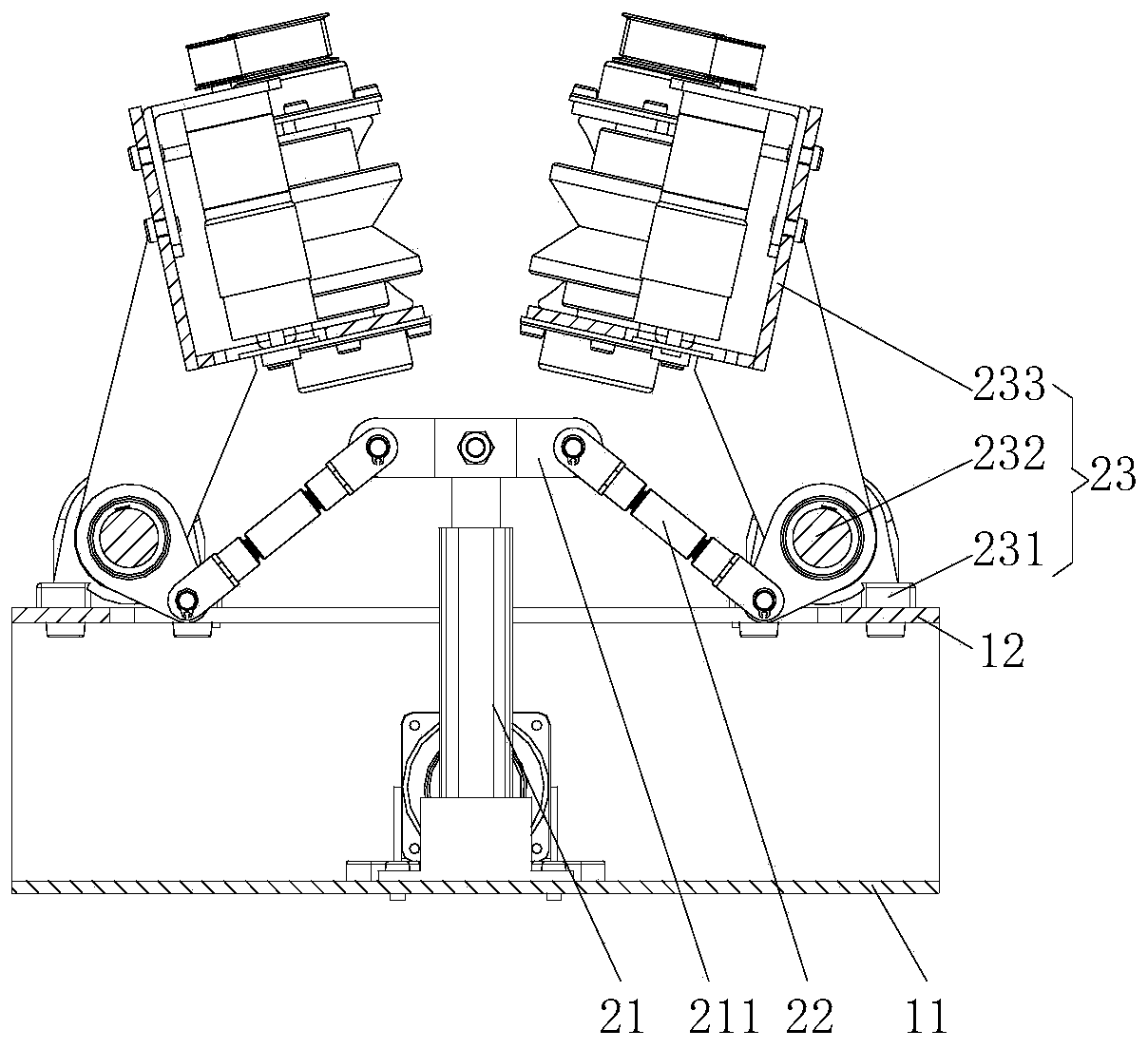 Cable climbing operation device for overhead transmission line